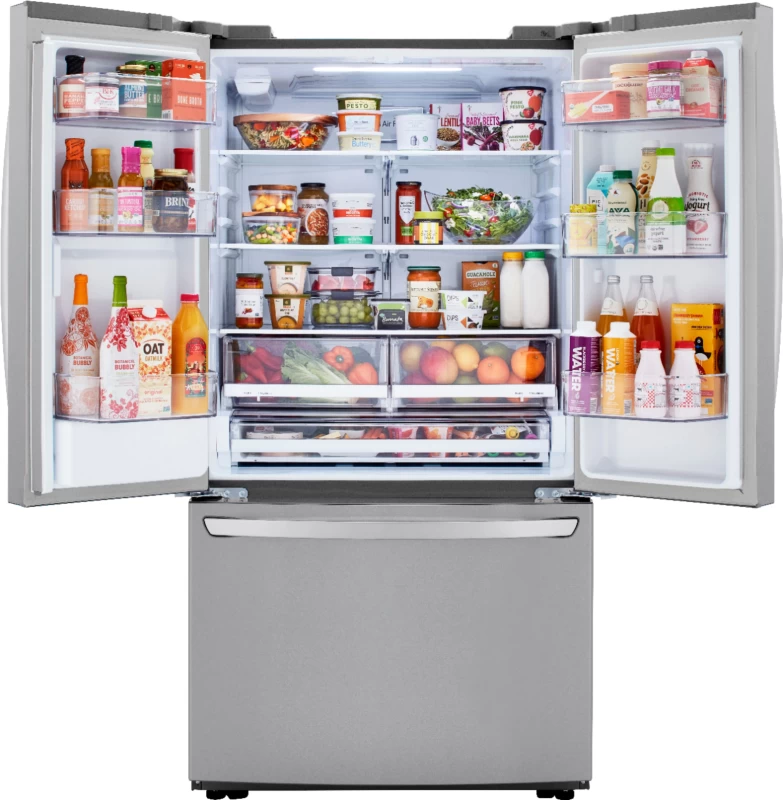 LG - 29 Cu. Ft. French Door Smart Refrigerator with Ice Maker and External Water Dispenser - Stainless steel